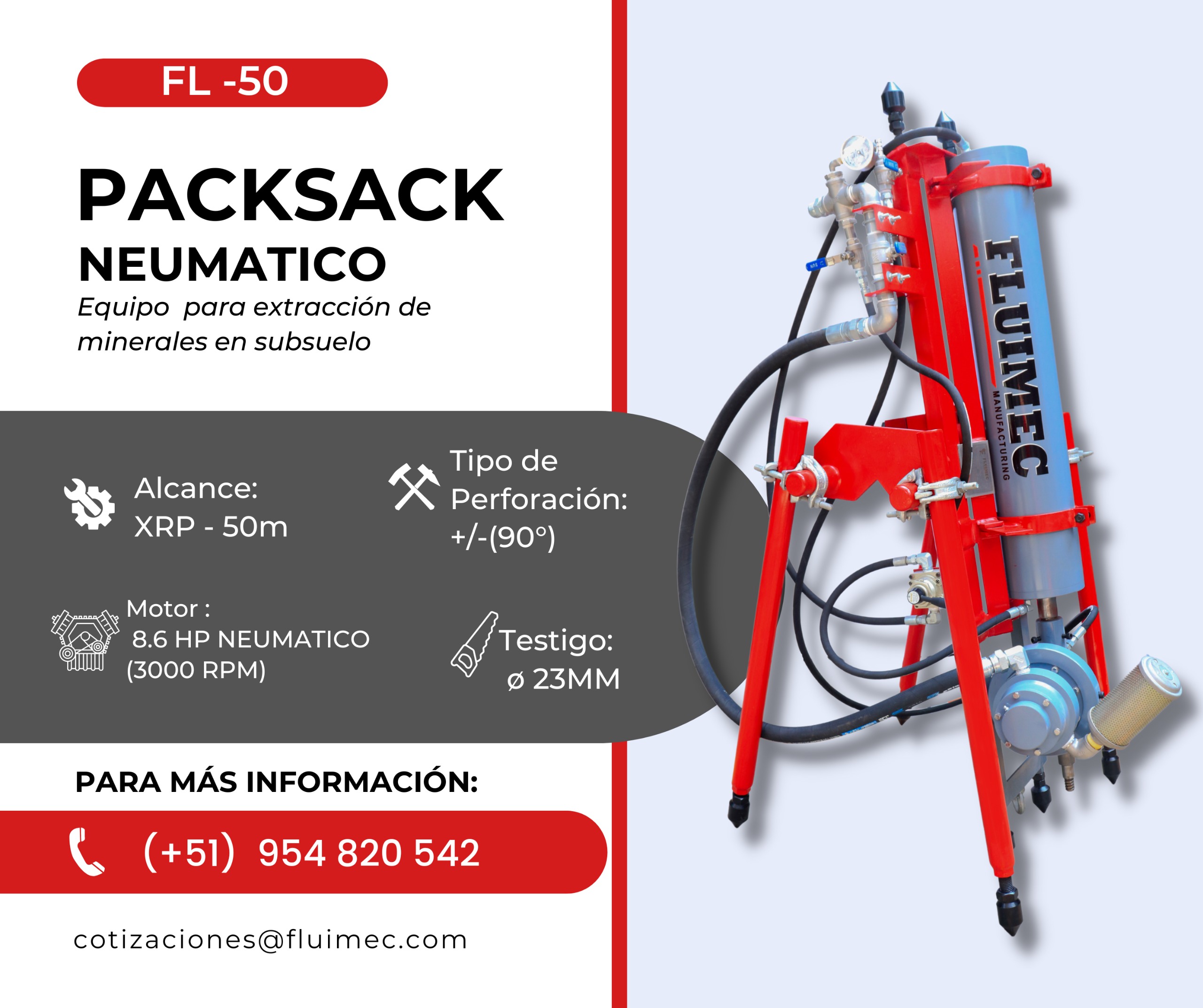 Packsack FL-50 - Muestreo exitoso